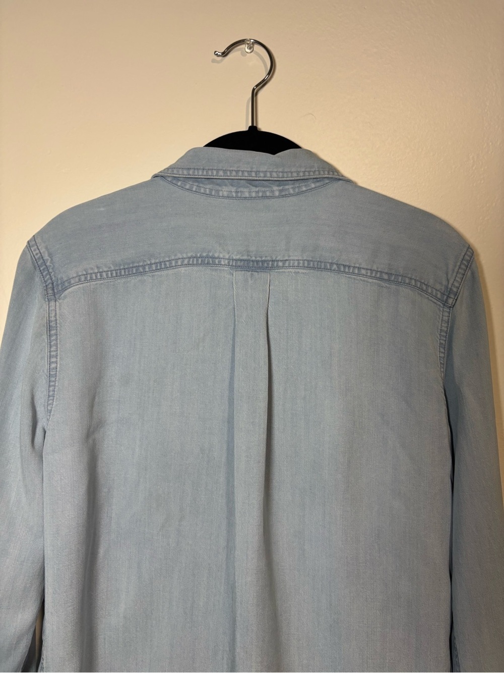 Chaps Light Blue Denim Button-Front Shirt - Picture 8 of 8